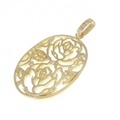K18YG ローズ ダイヤモンド ペンダント 0.03CT