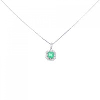 【新品】PT エメラルド ネックレス 0.30CT