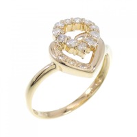K18YG ハート ダイヤモンド リング 0.24CT
