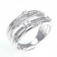 K18WG ダイヤモンド ピンキー リング 0.11CT