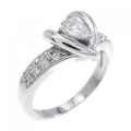 PT ハート ダイヤモンド リング 0.268CT