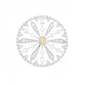 PT/K18WG ダイヤモンド ブローチ 1.46CT