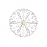 PT/K18WG ダイヤモンド ブローチ 1.46CT