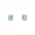 【新品】K18YG エメラルド ピアス 0.26CT