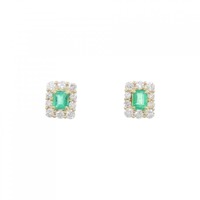 【新品】K18YG エメラルド ピアス 0.26CT