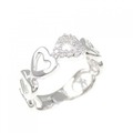 K18WG ダイヤモンド ピンキー リング 0.06CT