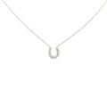 K18YG ホースシュー ダイヤモンド ネックレス 0.07CT