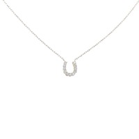 K18YG ホースシュー ダイヤモンド ネックレス 0.07CT