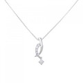K18WG ダイヤモンド ネックレス 0.11CT