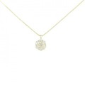 【新品】K18YG フラワー ダイヤモンド ネックレス 0.15CT