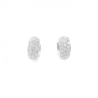 K18WG パヴェ ダイヤモンド ピアス 0.50CT