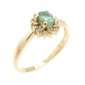 K18YG エメラルド リング