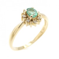 K18YG エメラルド リング