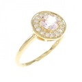 K18YG モルガナイト リング 0.38CT