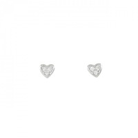 K14WG ハート ダイヤモンド ピアス 0.06CT