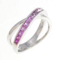 K18WG サファイヤ リング 0.92CT