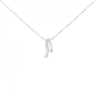 K18WG ダイヤモンド ネックレス 0.045CT