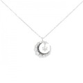 K18WG/K18BG ダイヤモンド ネックレス 0.39CT