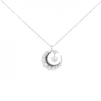 K18WG/K18BG ダイヤモンド ネックレス 0.39CT