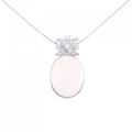 K18WG ローズクオーツ ネックレス 34.01CT