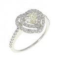 【新品】PT ハート ダイヤモンド リング 0.294CT