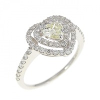 【新品】PT ハート ダイヤモンド リング 0.294CT