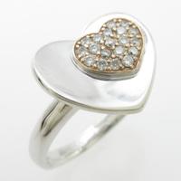 K18WG／K18PG ハート ダイヤモンドリング