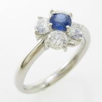 PT フラワー サファイヤリング