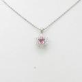 PT フラワー ピンクサファイヤネックレス