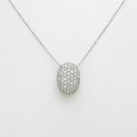 K18WG パヴェ ダイヤモンドネックレス