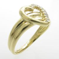 K18YG ハート ダイヤモンドリング20％引き