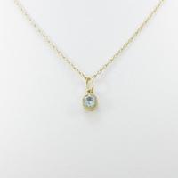 750YG／K18YG アクアマリンネックレス