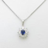PT フラワー サファイヤネックレス