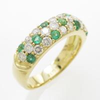 K18YG エメラルドリング