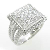 K18WG パヴェ ダイヤモンドリング