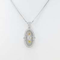 K18WG ダイヤモンドネックレス