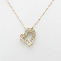 K18PG ハート ダイヤモンドネックレス20％引き