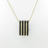 K18YG／K18WG オニキスネックレス5％引き