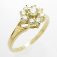 K18YG フラワー ダイヤモンドリング20％引き