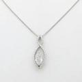 プラチナダイヤモンドネックレス 0．579ct・D・VS1・マーキスカット