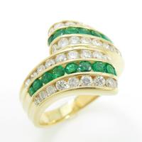 K18YG エメラルドリング30％引き