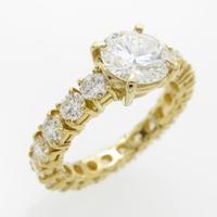 K18YG ダイヤモンドリング 1．111ct・F・VS2・VERYGOOD