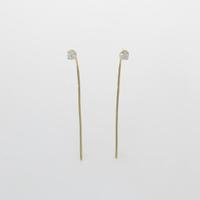 【リメイク】K18YG ソリティア ダイヤモンドピアス