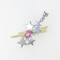 K18WG／K18YG ピンクサファイヤペンダント