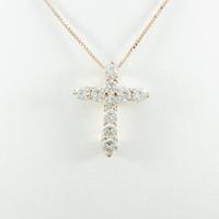 K18PG クロス ダイヤモンドネックレス10％引き