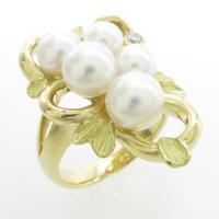 K18YG アコヤパールリング