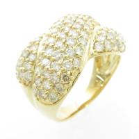 K18YG パヴェ ダイヤモンドリング