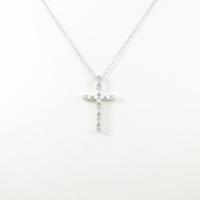 K18WG クロス ダイヤモンドネックレス10％引き