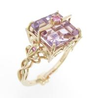 K18PG アメジストリング