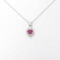 PT ハート ルビーネックレス
